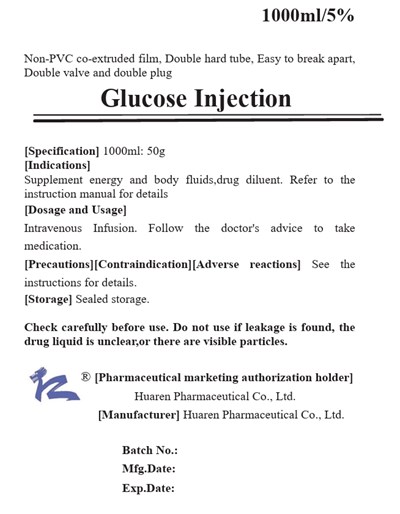 Dextrose 5% 1000 mL Bag Label - Dextrose 5  1000 ml 